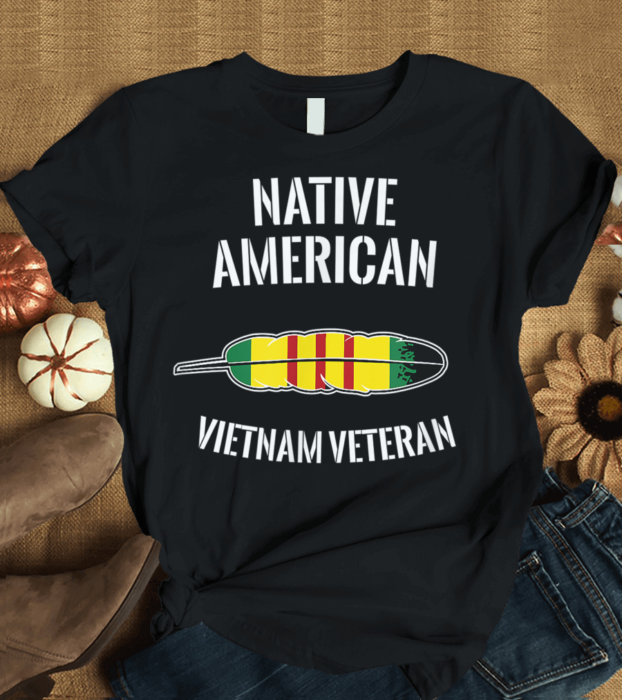 Native American Vietnam Veteran Feather T-Shirt
