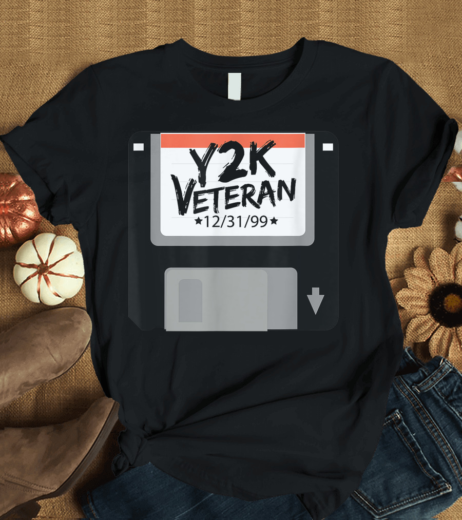 Y2K Veteran 12/31/99 Floppy Disk T-Shirt