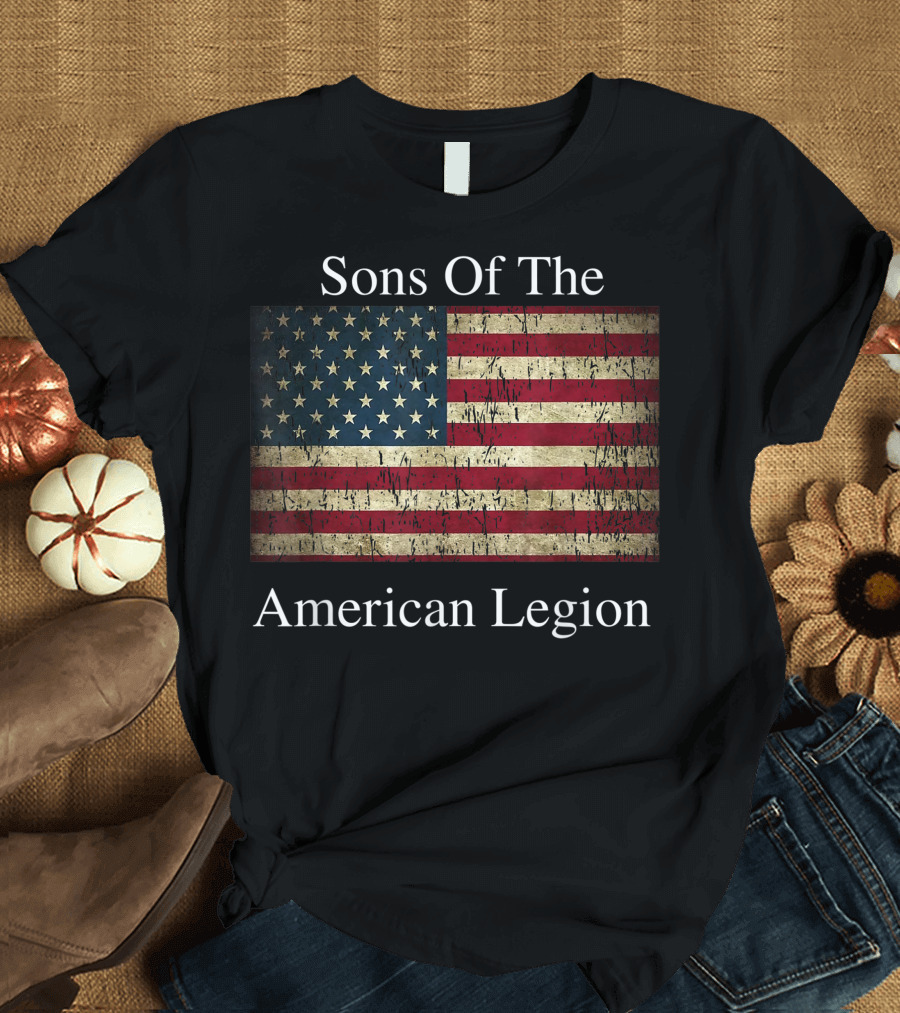 Sons Of The American Legion SAL Veteran Pride American Flag T-Shirt