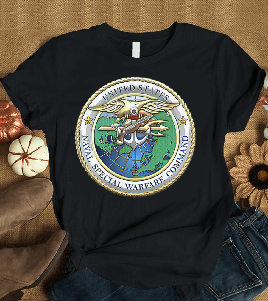 United States Naval Special Warfare Command Military Veteran Insignia Badge T-Shirt