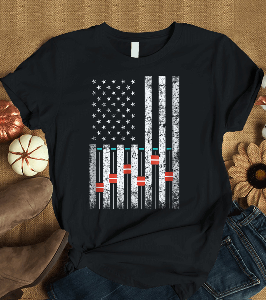 American Flag Music Producer Audio Console T-Shirt