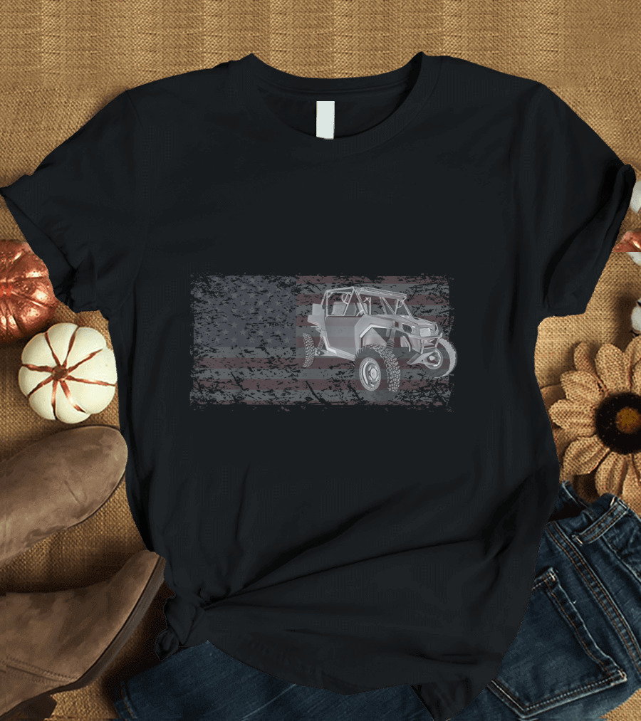 Sxs Utv Side By Side American Flag Rugged Outdoors Adventure T-Shirt