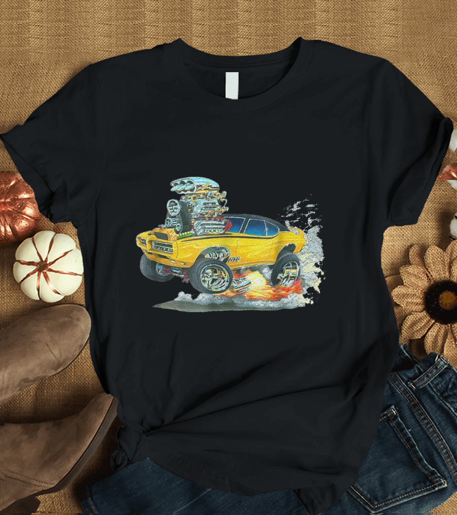 Retro 70s American Muscle Hot Rod Classic Car Racing Power T-Shirt