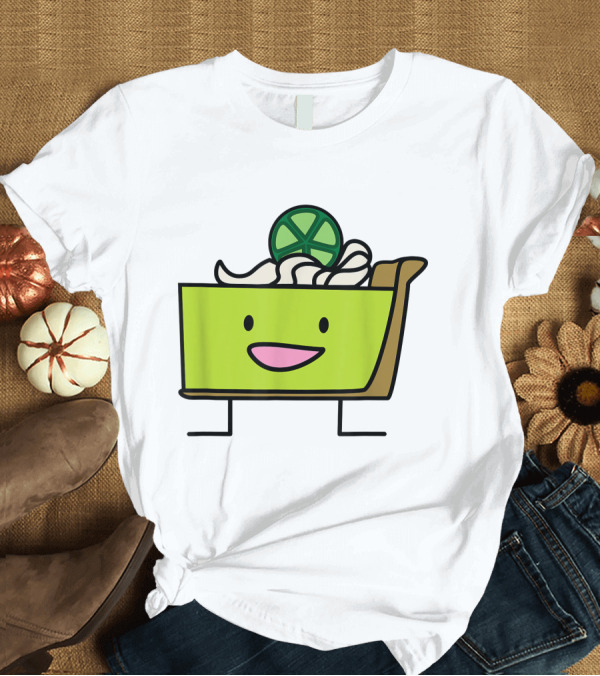 T-Shirt: Key Lime Pie Slice with Graham Crust and Whipped Cream Face T-Shirt Key Lime Pie Slice with Graham Crust and Whipped Cream Face T-Shirt