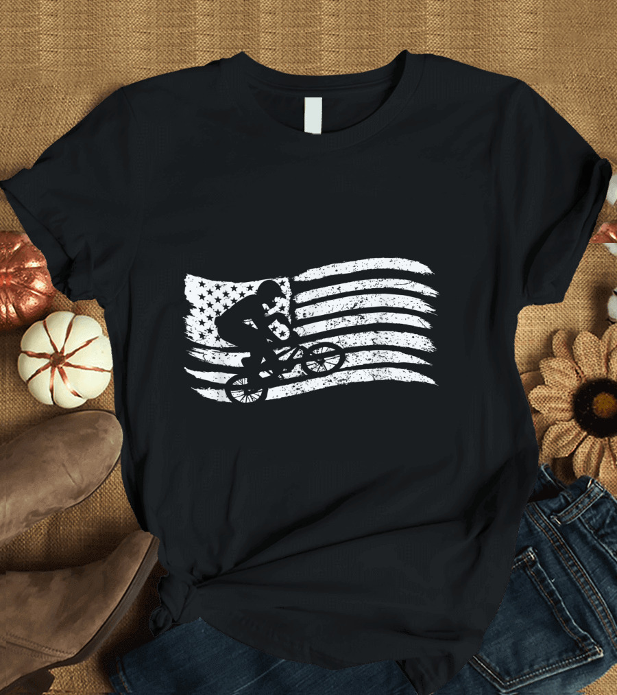 American Flag BMX Rider T-Shirt