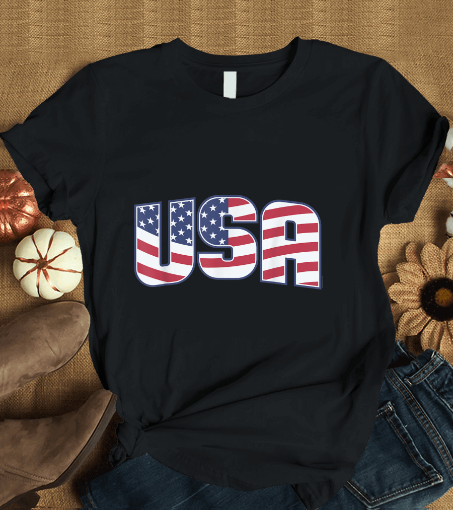 USA American Flag 4th of July Patriotic T-Shirt