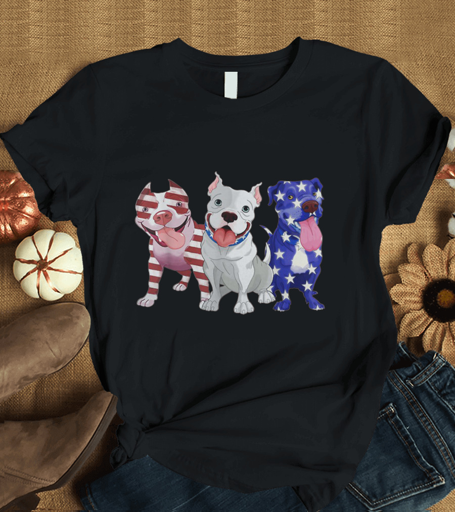 Cute American Bully Flag Owner Bulldogs T-Shirt