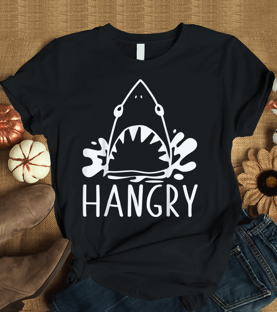 Hangry Shark Splash Graphic for Shark Lovers Scuba Diver Surfer T-Shirt