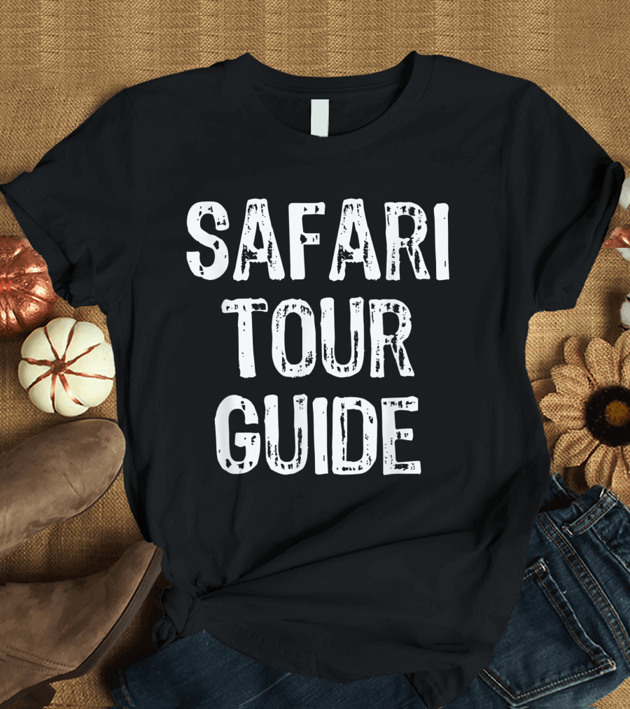Safari Tour Guide Costume Halloween Lazy Easy Safari Tour Guide T-Shirt