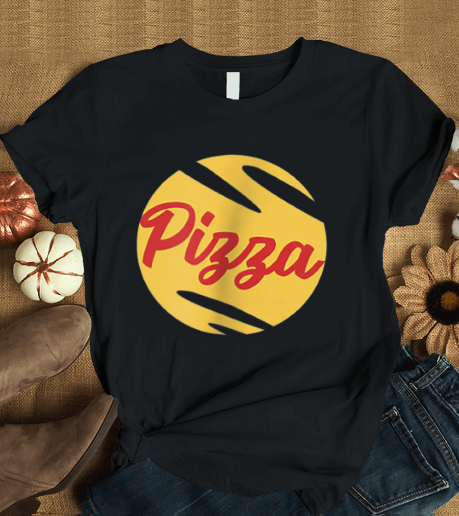 Pizza Delivery Boy Logo Style Circle T-Shirt