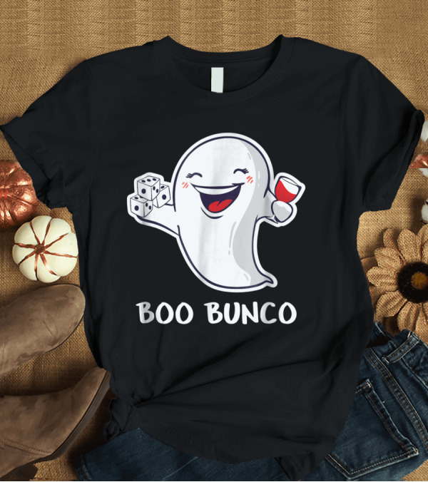 T-Shirt: Boo Bunco Halloween Cute Ghost Dice Red Cup T-Shirt Boo Bunco Halloween Cute Ghost Dice Red Cup T-Shirt