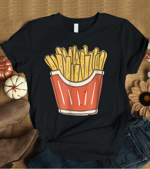 T-Shirt: Burger And French Fries Matching Box Of Fries T-Shirt Burger And French Fries Matching Box Of Fries T-Shirt