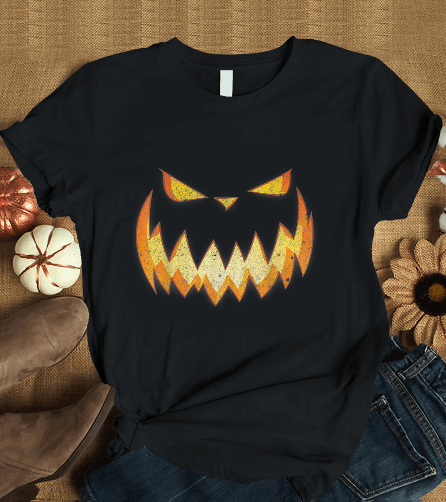 Jack O Lantern Pumpkin Face Funny T-Shirt