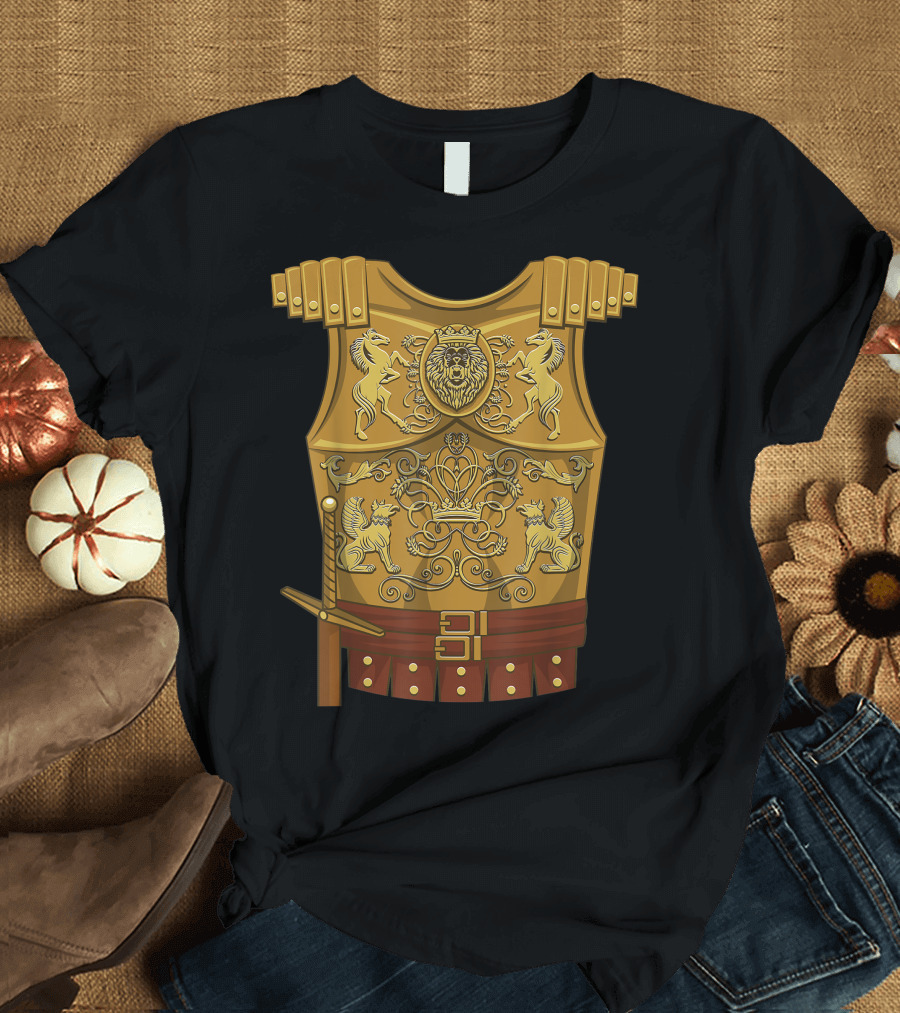Regal Lion Gladiator Armor Costume Combat Warrior T-Shirt