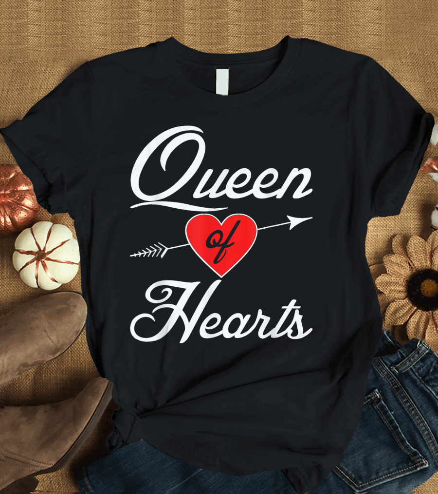 Queen Of Hearts Halloween Costume Playing Card T-Shirt