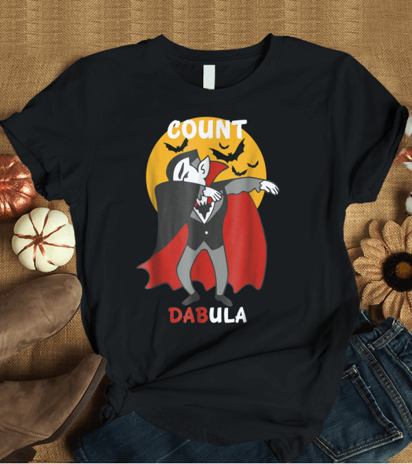 T-Shirt: Count Dabula Dabbing Vampire with Bats T-Shirt Count Dabula Dabbing Vampire with Bats T-Shirt