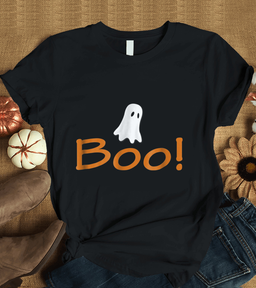 Boo Scary Ghost Halloween T-Shirt