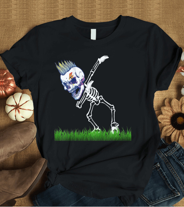 T-Shirt: Kids Halloween Soccer Skeleton Dabbing Skull Boy Iconic Dance T-Shirt Kids Halloween Soccer Skeleton Dabbing Skull Boy Iconic Dance T-Shirt