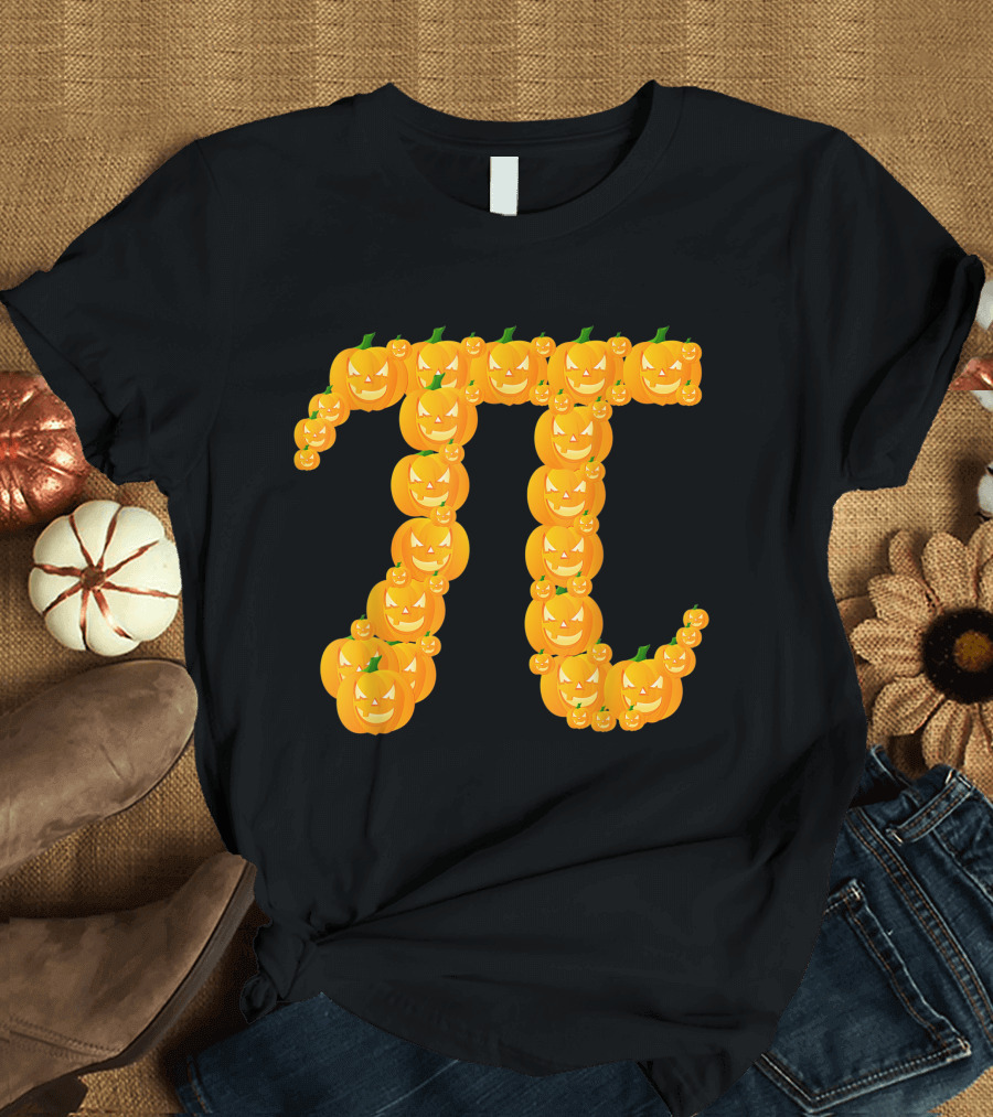 Pumpkin Jack O'Lanterns Forming Pi T-Shirt