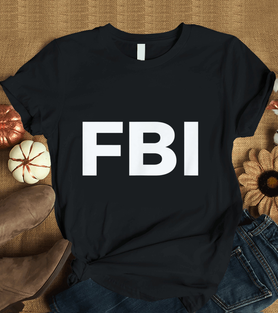 FBI Bold Typography Text T-Shirt