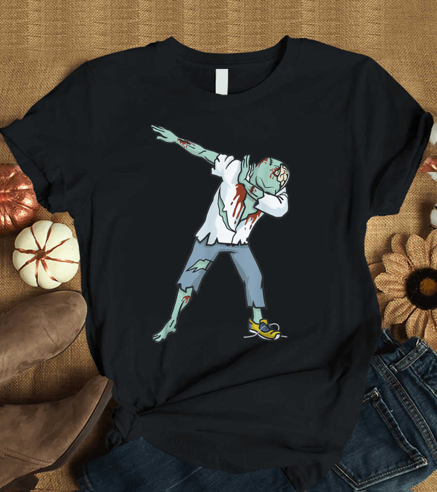 Funny Dabbing Zombie Halloween Dab Character Pose T-Shirt
