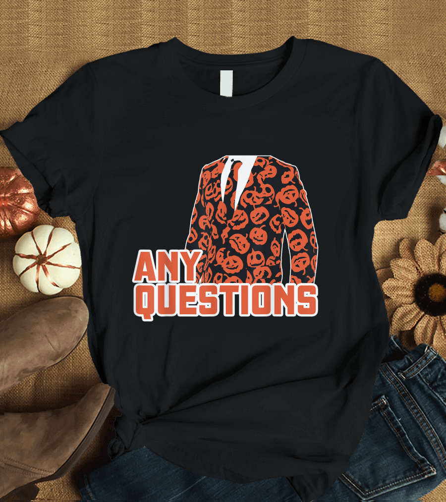 Halloween I'm David's Pumpkins Any Questions Jack-O'-Lantern Suit T-Shirt