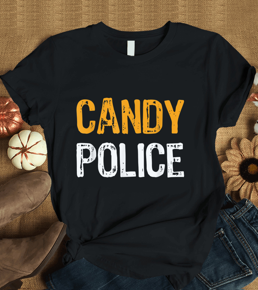 Candy Police Halloween Costume Lazy Easy T-Shirt