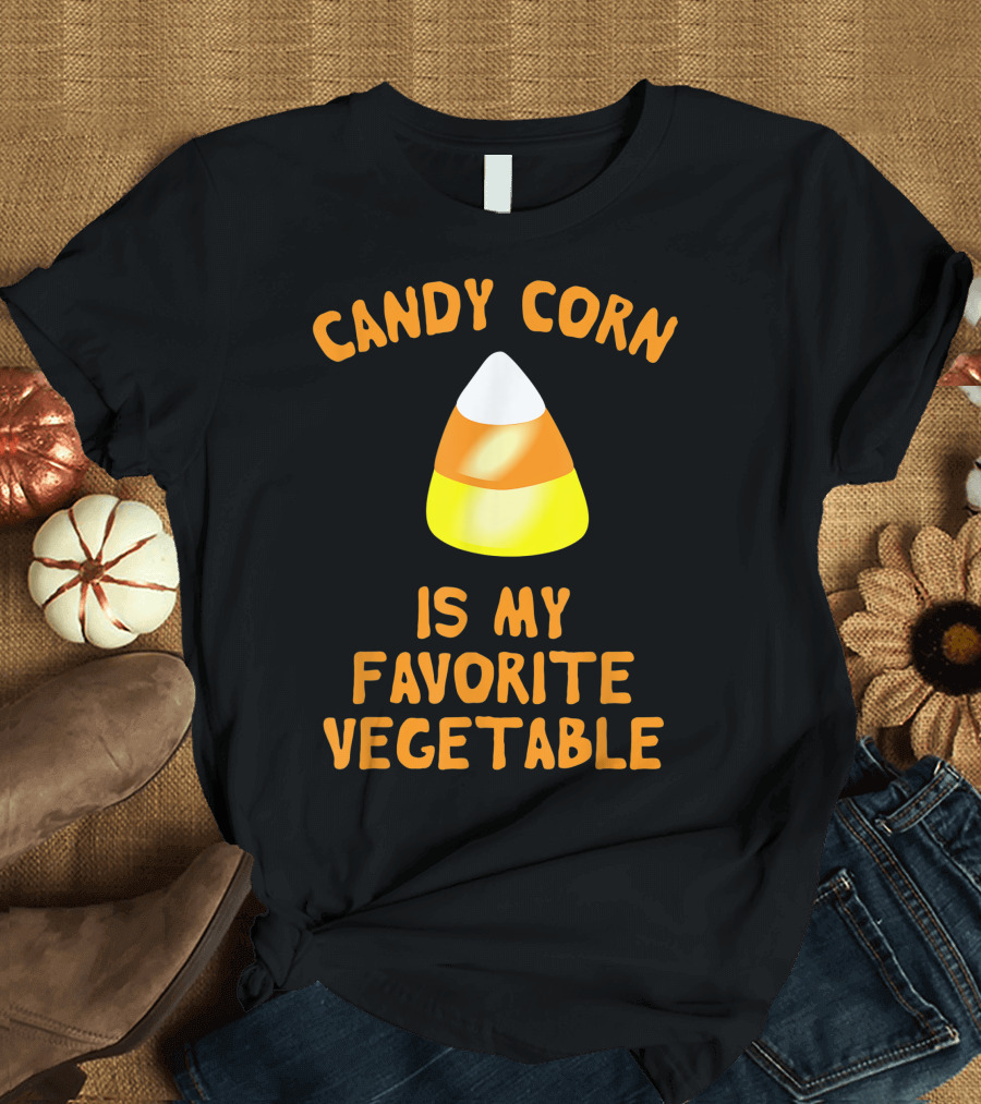 Candy Corn Is My Favorite Vegetable Halloween Humor T-Shirt