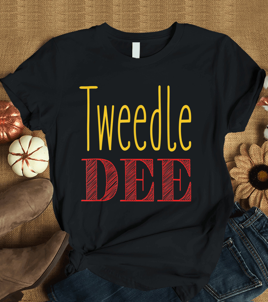 Tweedle Dee Bold Text Contrast T-Shirt
