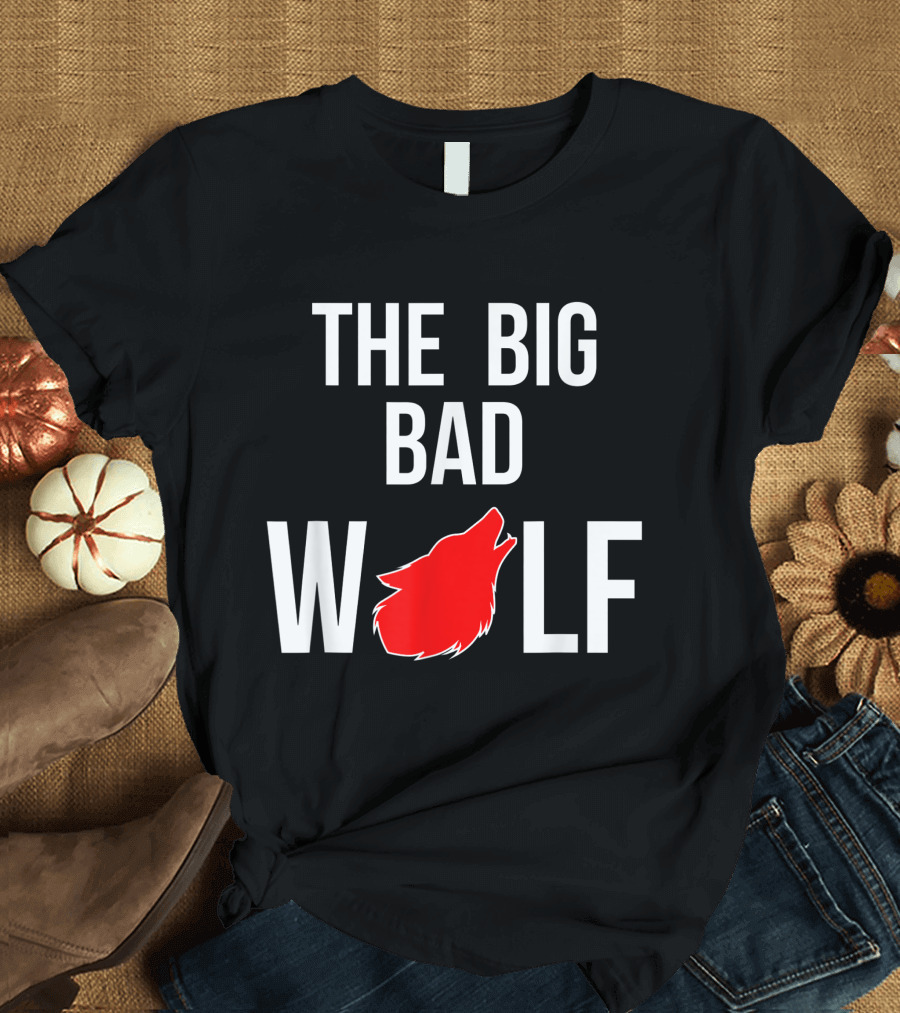 THE BIG BAD WOLF RED WOLF HEAD T-Shirt