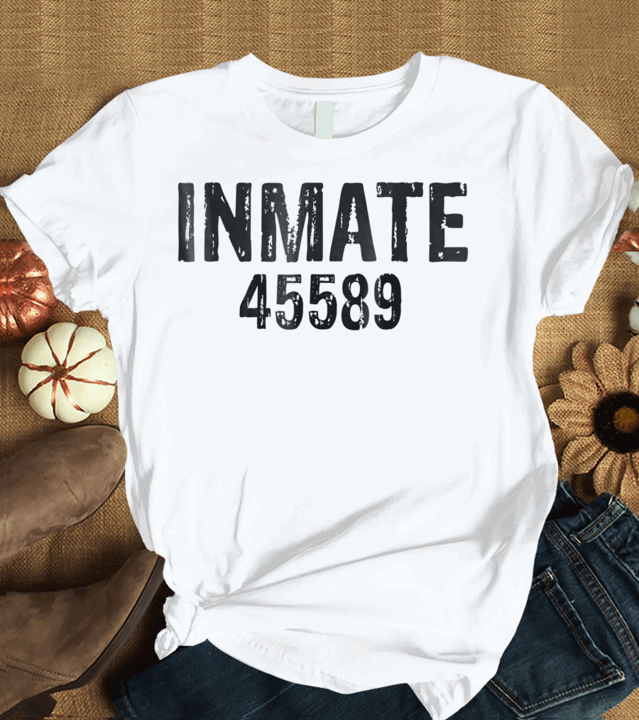 Halloween Inmate 45589 Prisoner Jail Costume T-Shirt