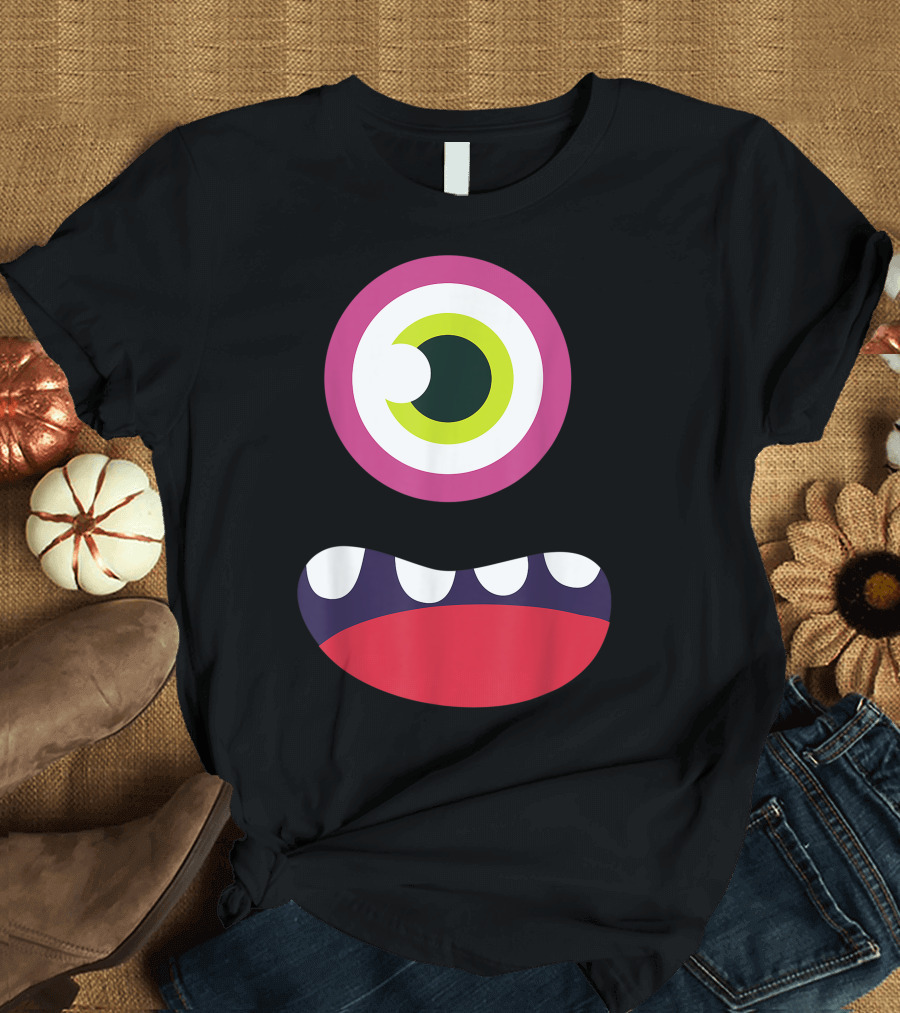 Funny Halloween Monster Cyclops with Big Eye and Mouth T-Shirt
