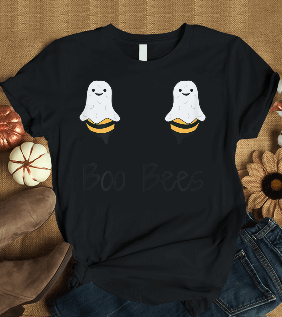 Funny Halloween Boo Bees Ghost Costume for Women T-Shirt