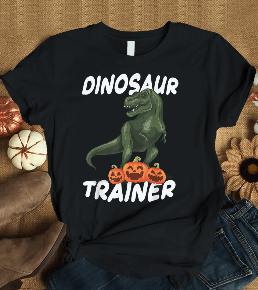Dinosaur Trainer Halloween Pumpkin Dinosaur Rex Boys T-Shirt