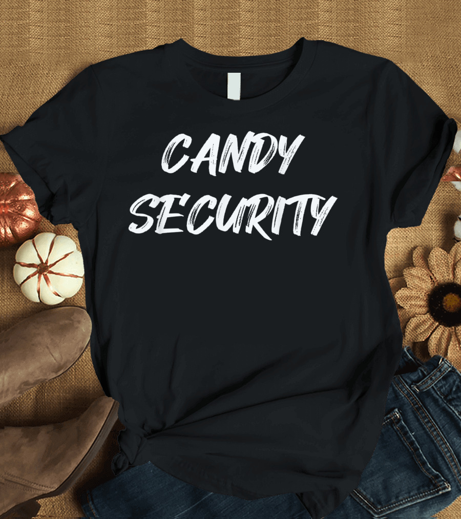 Candy Security Funny Halloween Simple Costume Joke Parents T-Shirt