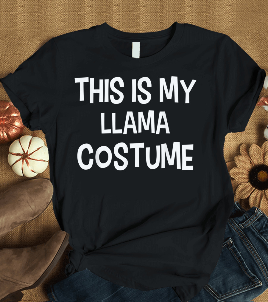 This Is My Llama Costume Halloween Simple T-Shirt