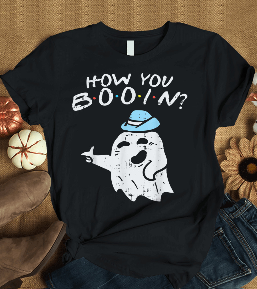 How You Booin Ghost Hat Funny Halloween Pun T-Shirt