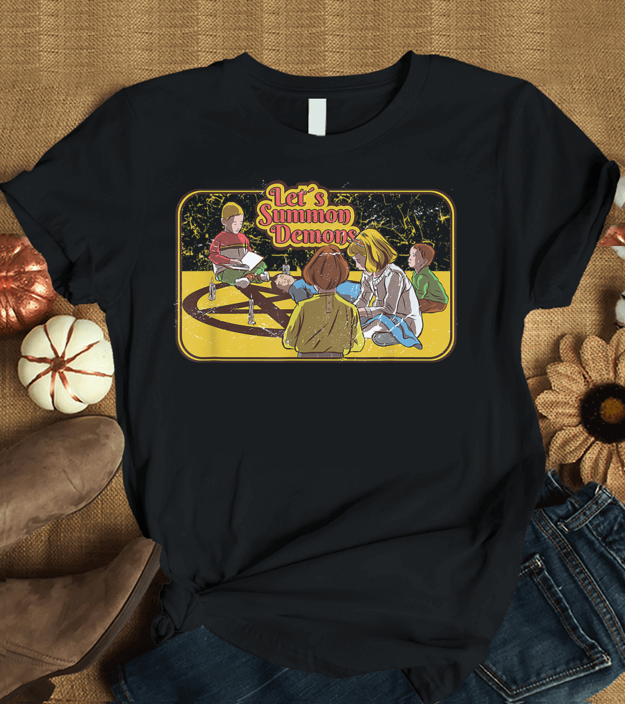 Let's Summon Demons Funny Halloween Wicked Men's T-Shirt