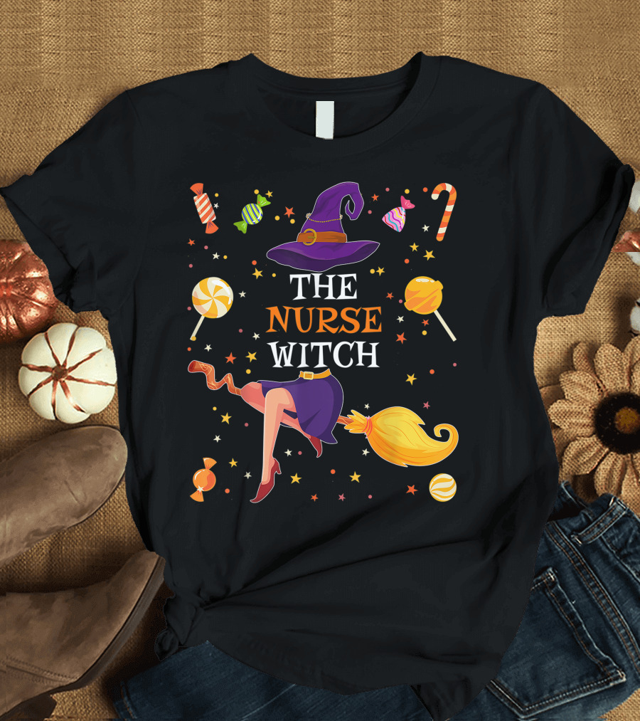 The Nurse Witch Halloween Candy Fun Matching Family T-Shirt