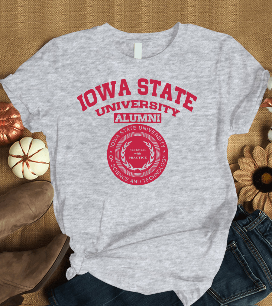 Iowa State University Alumni Science with Practice Circular Seal T-Shirt