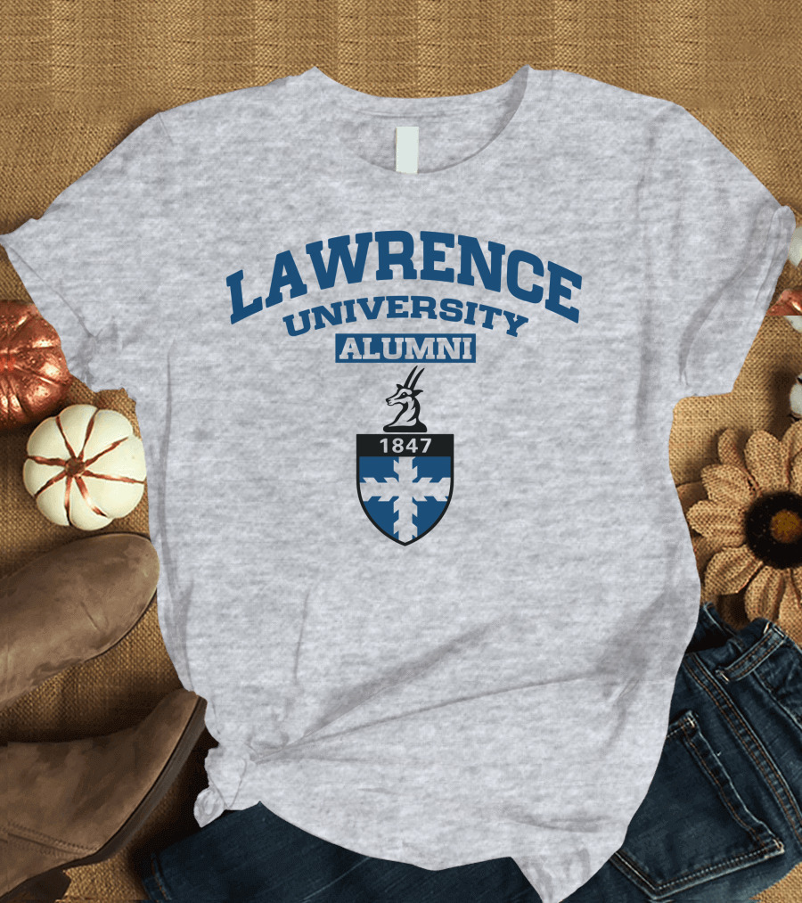 Lawrence University Alumni 1847 Crest with Antelope Emblem T-Shirt