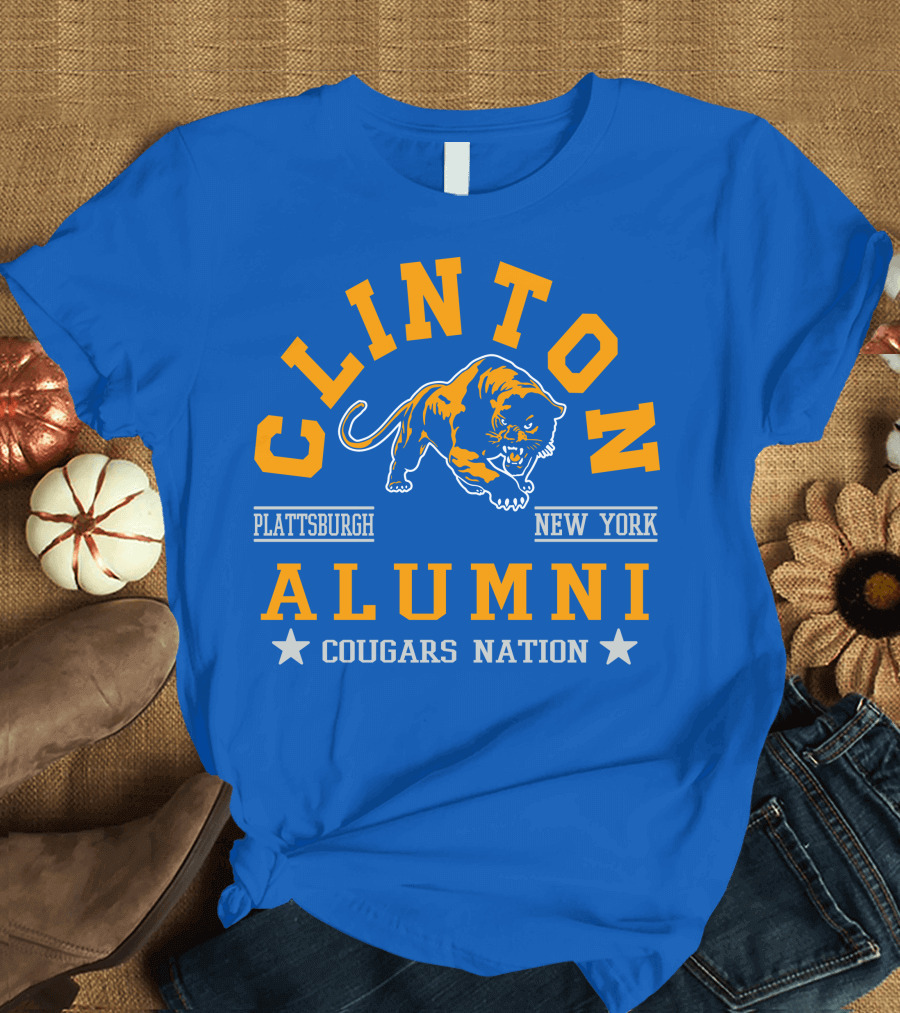 Clinton Alumni Plattsburgh New York Cougars Nation T-Shirt