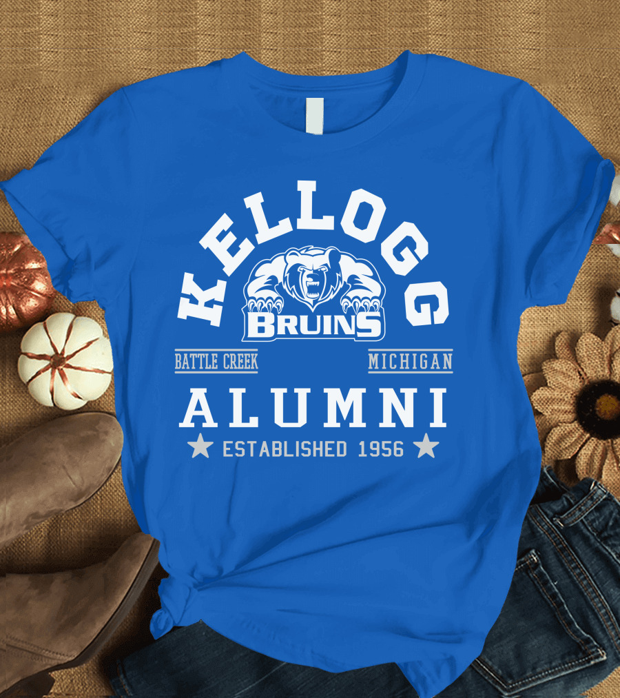 Kellogg Bruins Alumni Battle Creek Michigan Established 1956 T-Shirt