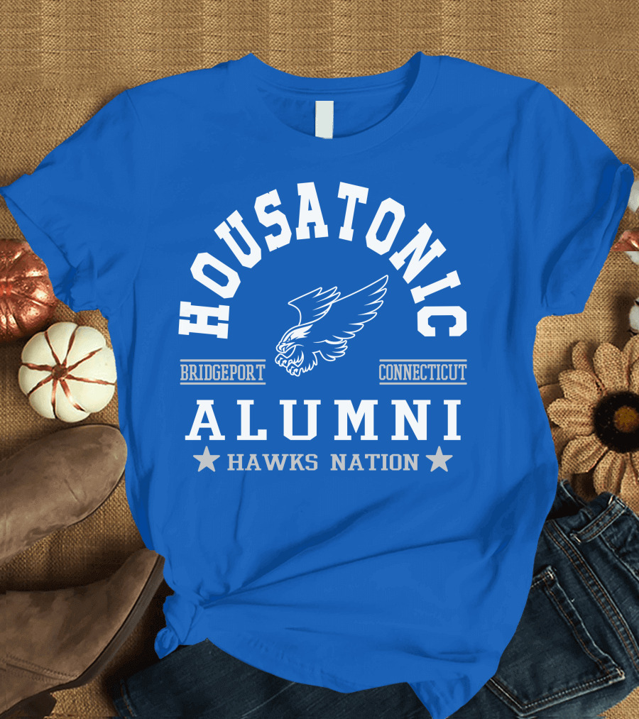 Housatonic Bridgeport Connecticut Alumni Hawks Nation T-Shirt