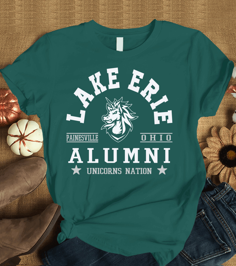 Lake Erie Alumni Painesville Ohio Unicorns Nation T-Shirt