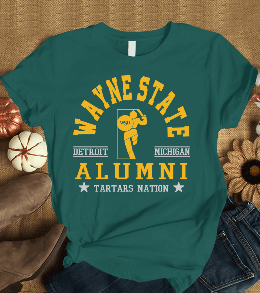 Wayne State Alumni Detroit Michigan Tartars Nation T-Shirt