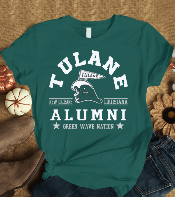 T-Shirt: Tulane Alumni Logo New Orleans Louisiana Green Wave Nation T-Shirt Tulane Alumni Logo New Orleans Louisiana Green Wave Nation T-Shirt
