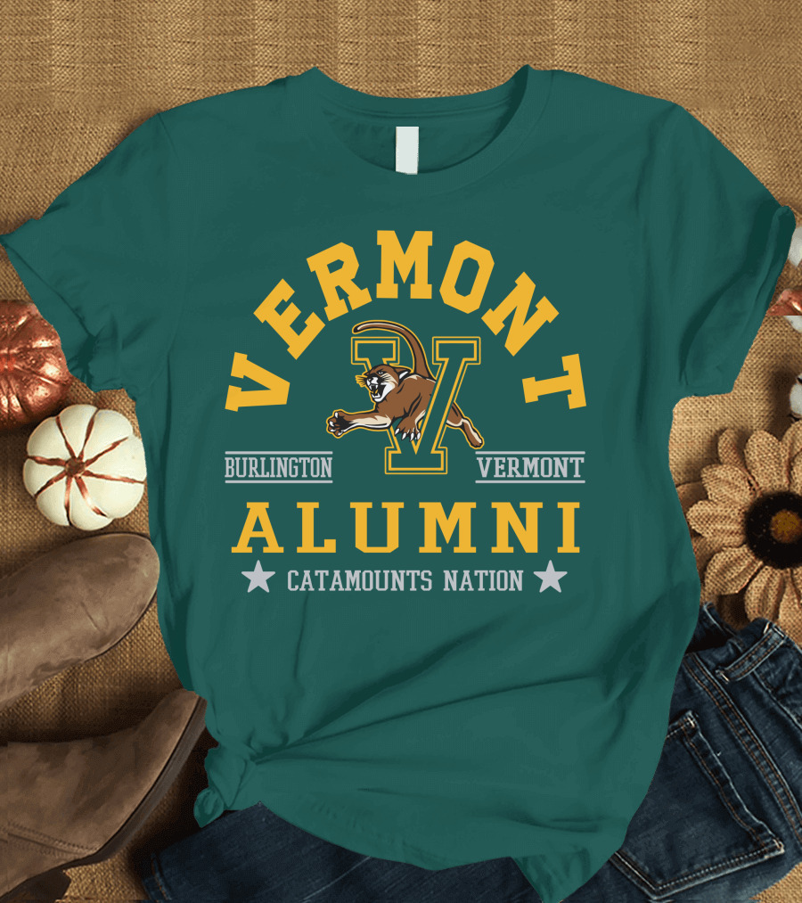Vermont Burlington Alumni Catamounts Nation T-Shirt
