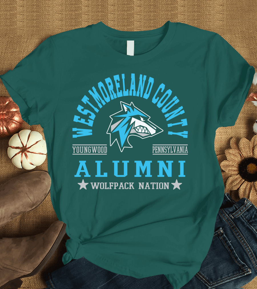 Westmoreland County Youngwood Pennsylvania Alumni Wolfpack Nation T-Shirt