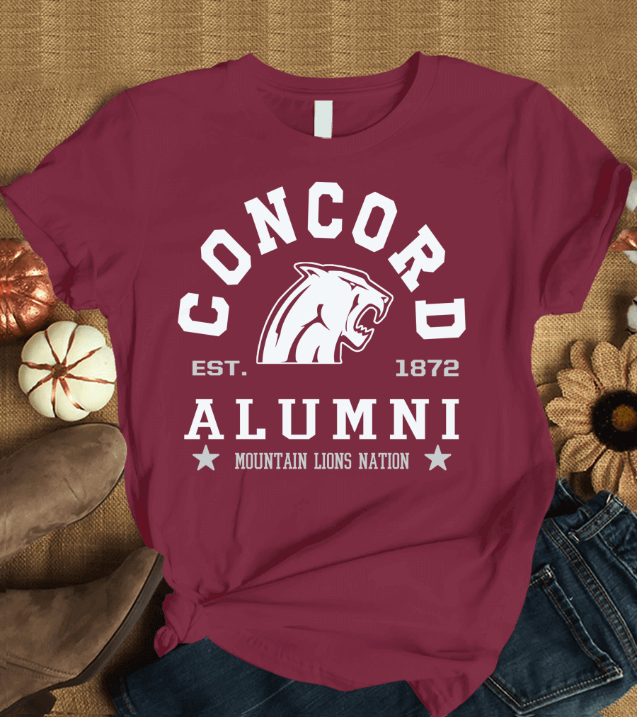 Concord Alumni Mountain Lions Nation Est. 1872 T-Shirt